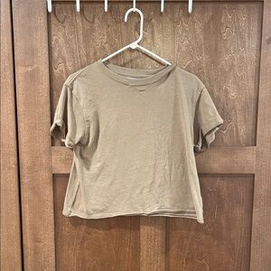 Relaxed Short Sleeve Tee in Taupe